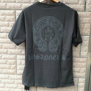 chrome heart laminated print short sleeve t-shirt